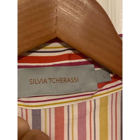 Silvia Tcherassi Roopal Midi-Dress Striped Size Large - Picture 9 of 13